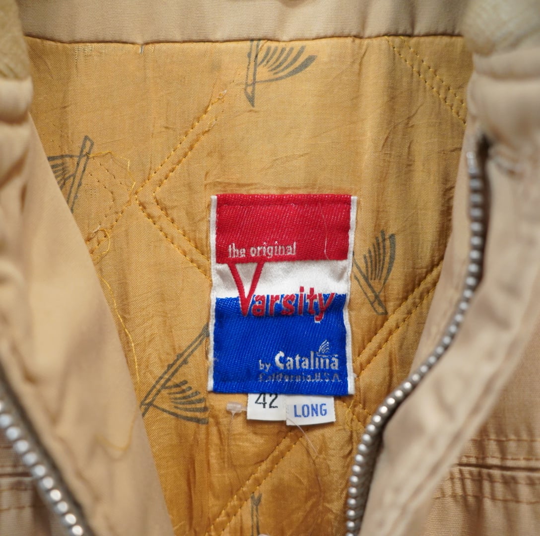 70s varsity by catalina ダービージャケット 中綿 42 long /飛魚
