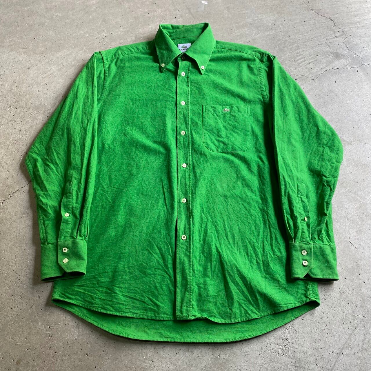 Lacoste ラコステ ライムグリーン 長袖 ボタンダウンシャツ メンズl相当 古着 黄緑色 長袖シャツ Al2110 Cave 古着屋 公式 古着通販サイト Max50 Off Sale開催中