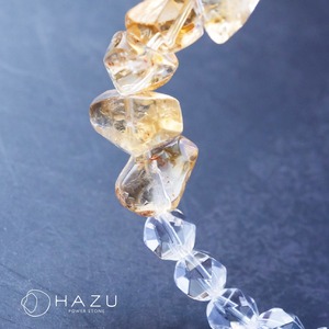 自然と富を呼ぶ大粒の光［クリソコラ／シトリン／水晶］