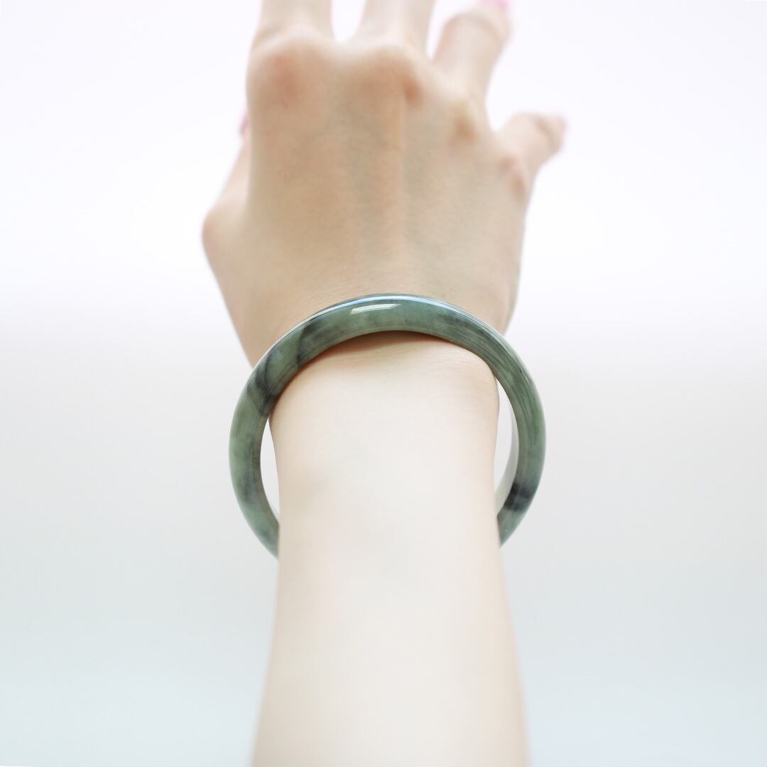 内径 約57.5mm】 komaru 翡翠バングル A貨翡翠 jd_bg1550 | 【MeiNu
