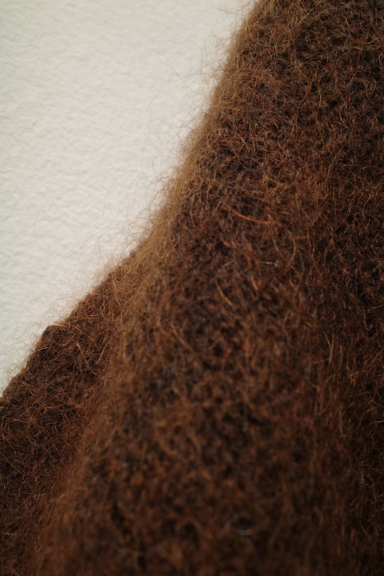 予約販売 | i'm here : - "SWITCH" DRIVER'S KNIT ：brown / khaki｜ドライバーズニット／ウール×モヘア／前後切替／ダブルファスナー／ユニセックス