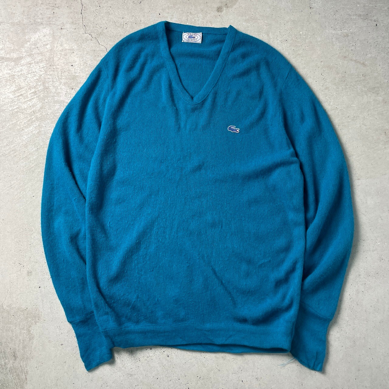 80年代 IZOD LACOSTE アイゾッド ラコステ アクリルニットセーター V 