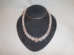 紅水晶ネックレス(ビンテージ) vintage pink quartz necklace