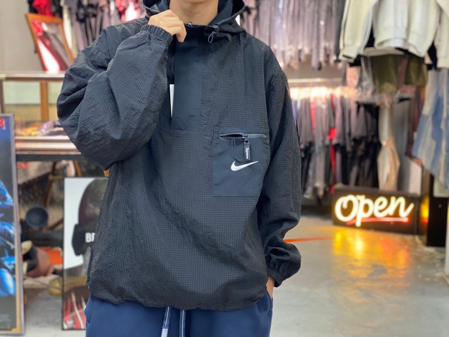 Supreme x NIKE 20AW Jewel Reversible Ripstop Anorak BLACK LARGE ...