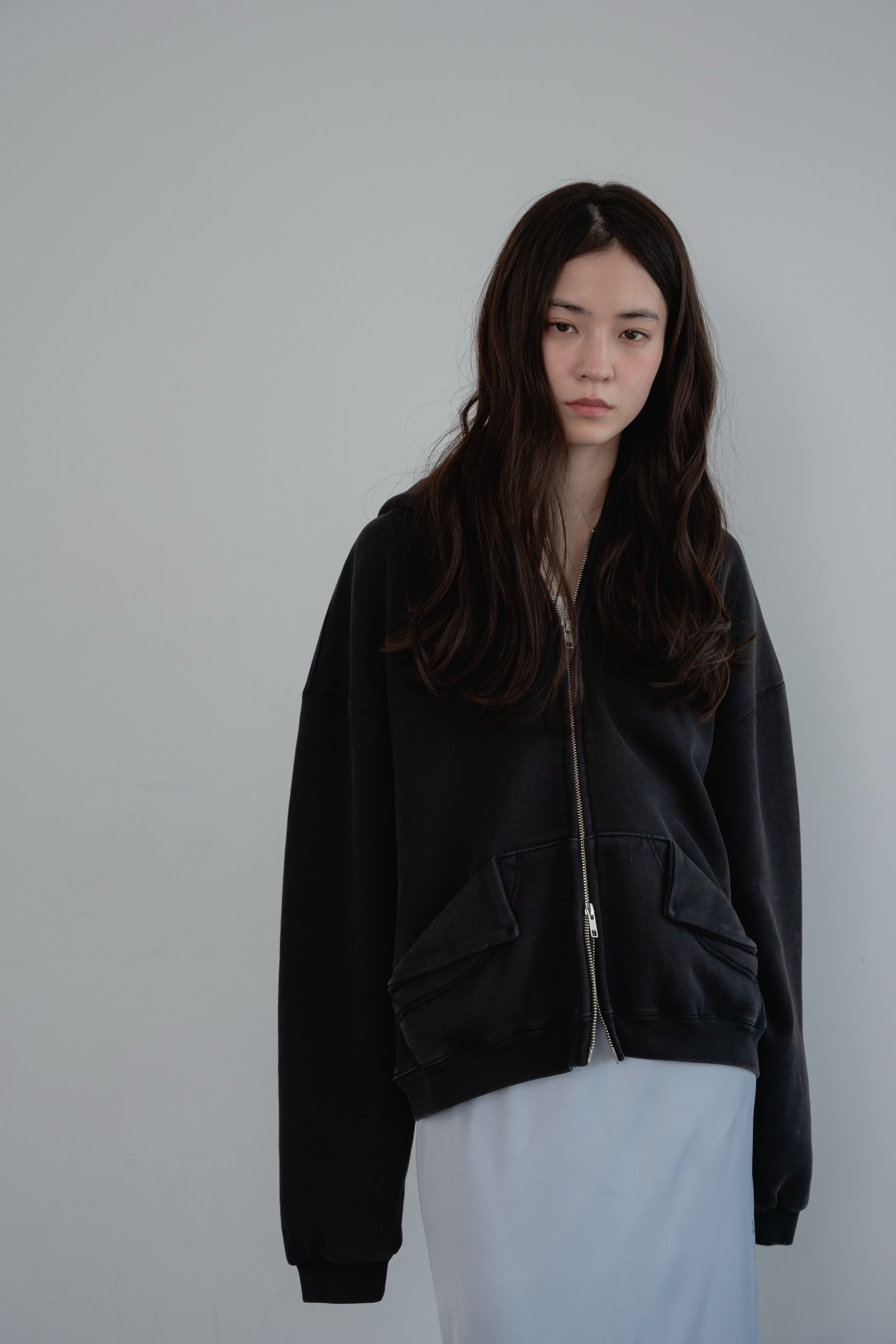 fade cotton zip hoodie | philme