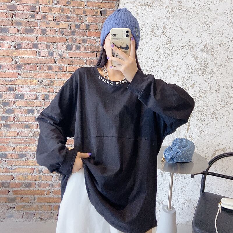 2020年秋新ファットシスタープラスサイズ婦人服年齢削減ウエスタンスタイル長袖Tシャツルーズ&シントップ ミックスインファッション72336652628