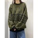90's EURO 総柄ニット