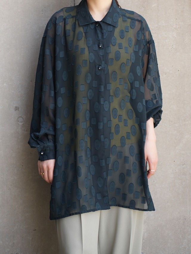 Black-Green Vintage Retro Design Shirt