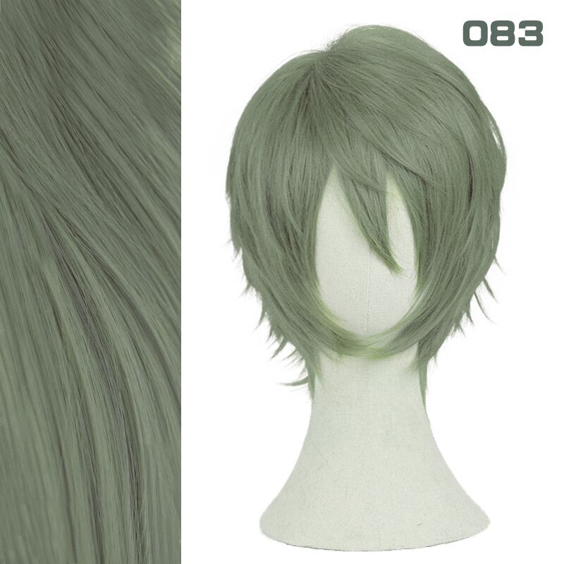 コスプレ耐熱ウィッグ モスグリーン ショートウィッグ ☆天元突破