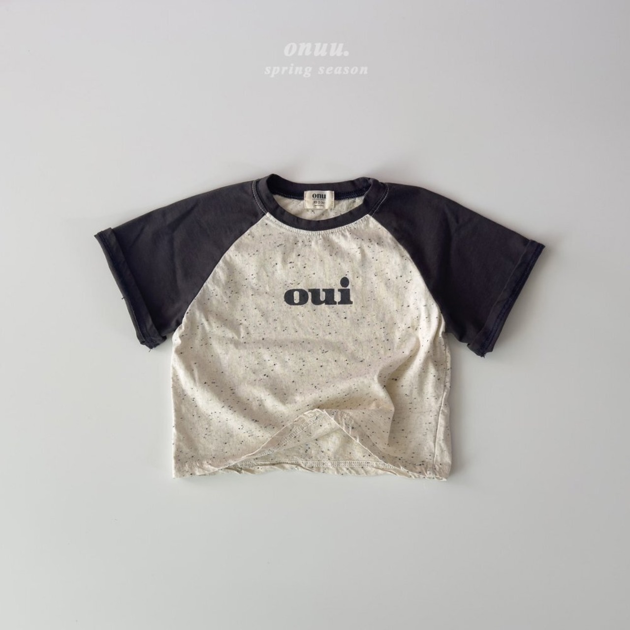 【ONU】ouiラグランTシャツ melange 70~120cm 240210on - 2