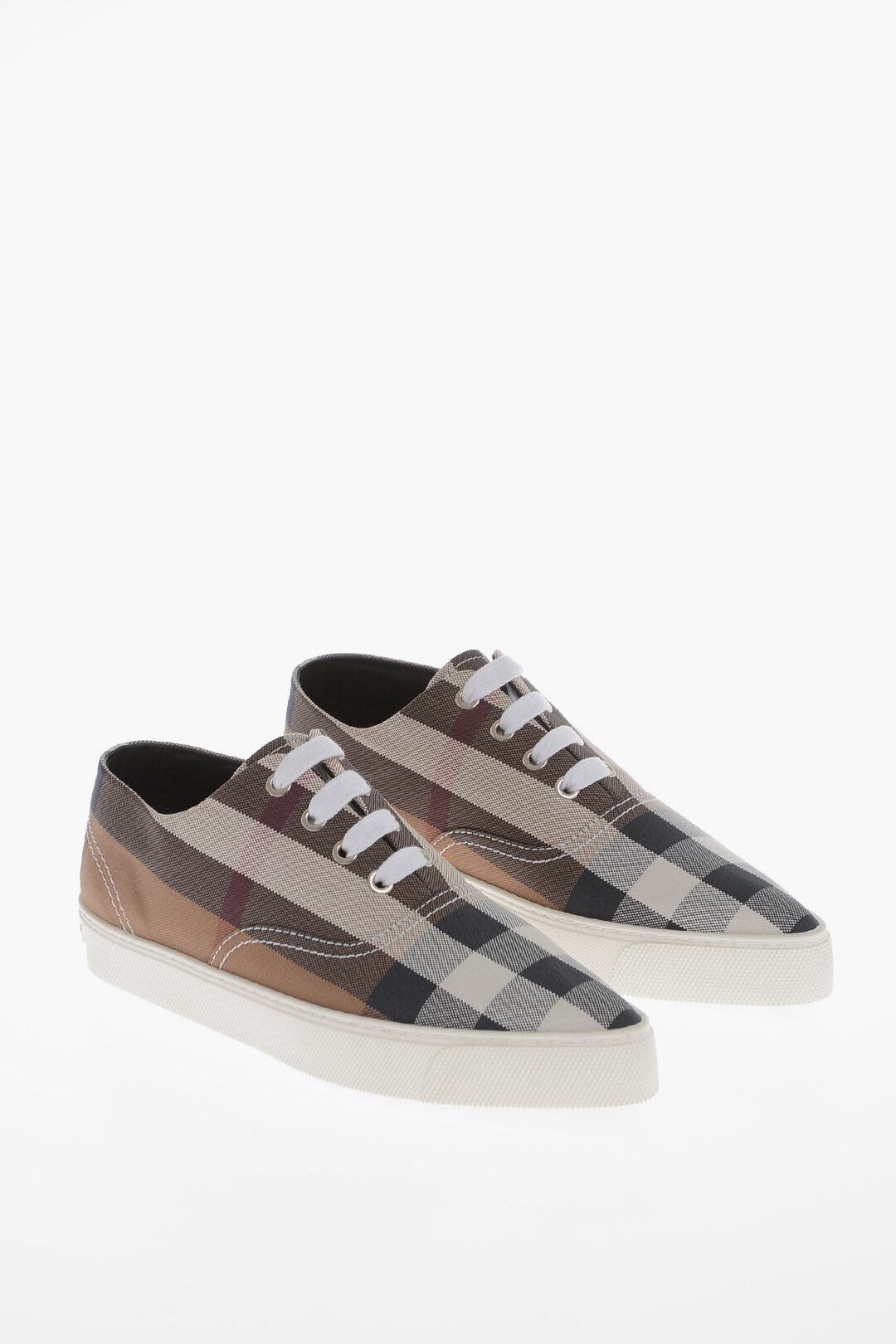 BURBERRY バーバリー レースアップシューズ キャンバス・ラバー
