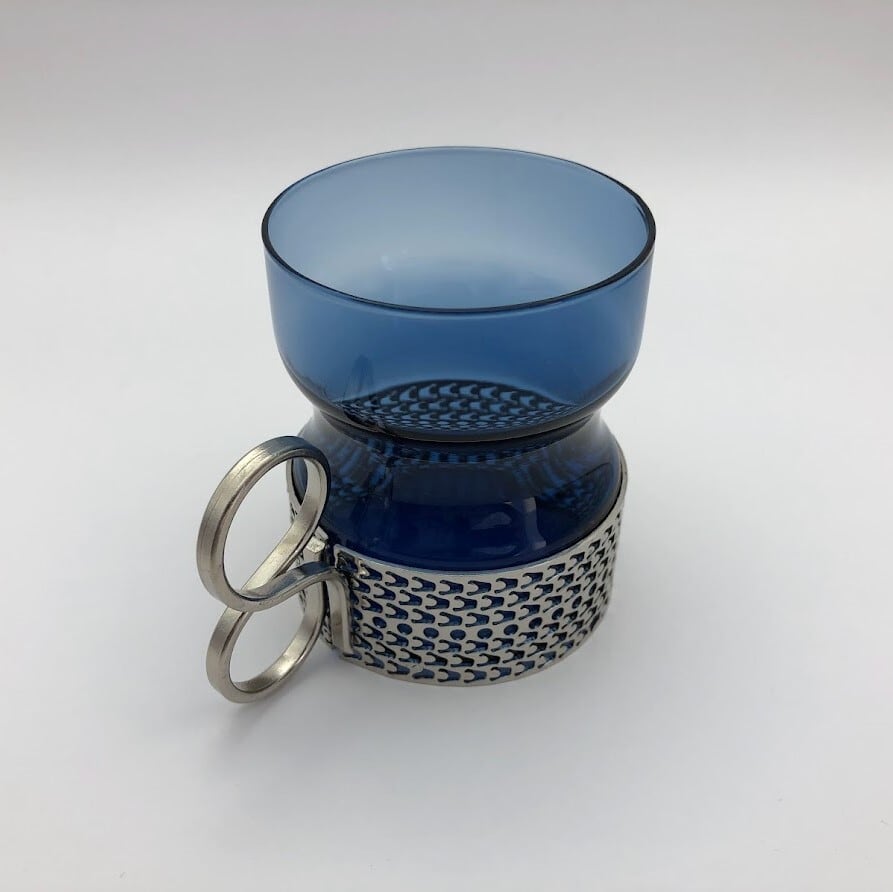 イッタラ ツァイッカ iittala Tsaikka ホルダー付きグラス ブルー