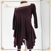 社交ダンス 衣装 スタンダード ラテン トップス レッスンウェア レディース Create-Sun クリエイトサン パープル系 無地 紫 練習着 スポーツダンス ウェア ダンス用 トップス レディースファッション フェミニン 大人 おしゃれ シンプル デザイン ルームウェア ストレッチ 薄手 お洒落 ディープパープル 伸縮性 軽量 おすすめ 練習 教室用 体型カバー トレーニング用