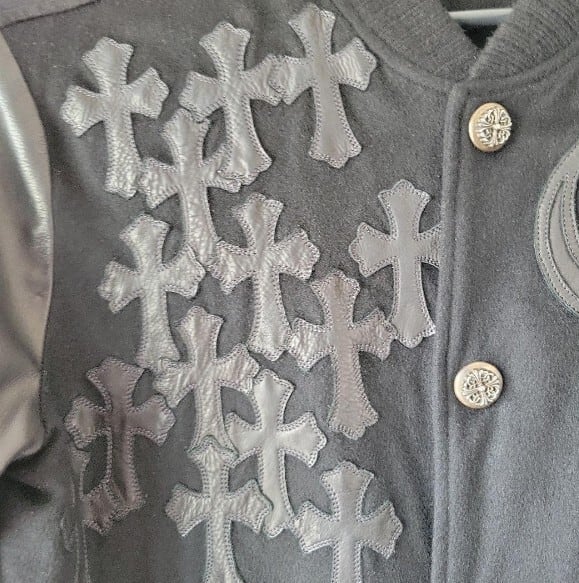 CHROME HEARTS クロムハーツ レターマン CHマルチレザーパッチ レザー