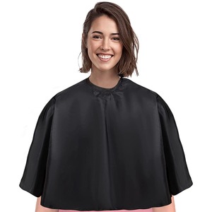 【数量限り】シャンプーケープ 散髪ケープ 美容院 理容室 散髪マント 自宅 ヘアカット 大人 子供 兼用 調節可能 ヘアーエプロン 折り畳み 防水 静電防止 散髪道具 （ブラック）
