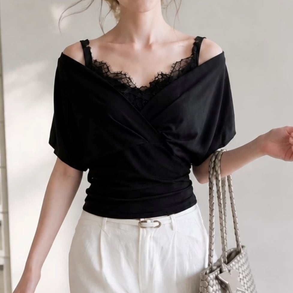 off shoulder tops set / l0744