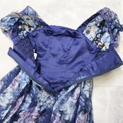 パーティドレス ワンピース 演奏会 カラードレス 発表会 パーティ Da Vistosa ドニャヴィストーサ ネイビー系 パープル系 紺 青 華やか 大人 女性 結婚式 二次会 フォーマル おしゃれ