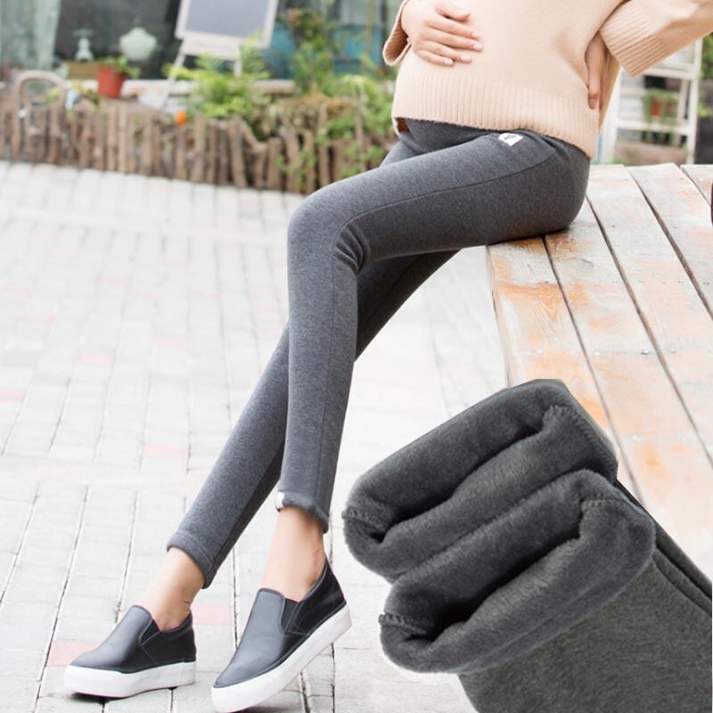 【新作】【送料無料】 L-4XLウエスト女性ベルベット肥厚冬マタニティレギンスパンツ妊婦妊娠パンツ暖かい ウィンター 冬物 expec572209069770