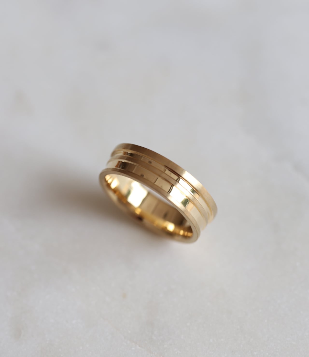 受注販売】Rail Ring Three line K18YG / AL-013 | ALLIS