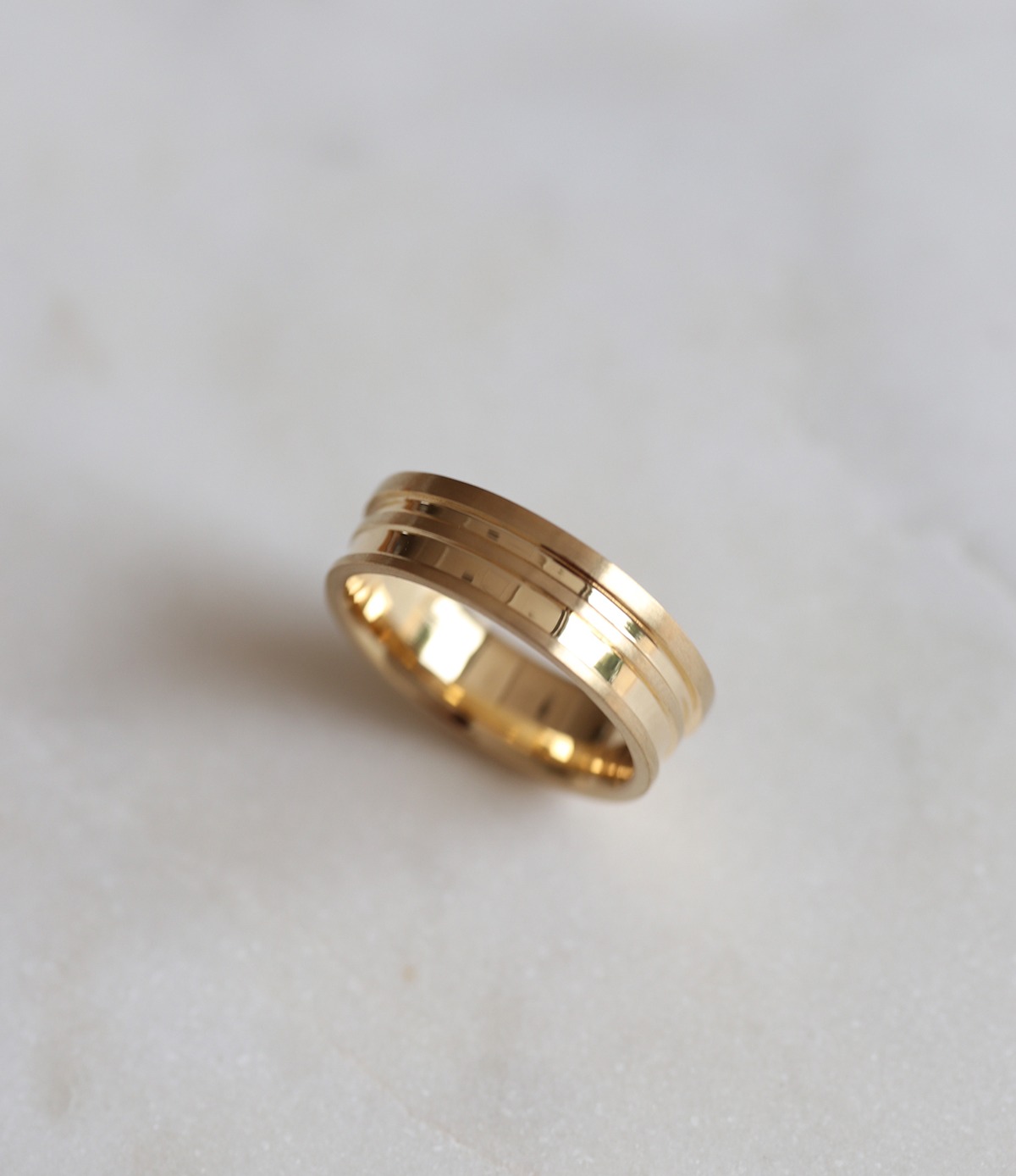 受注販売】Rail Ring Three line K18YG / AL-013 | ALLIS