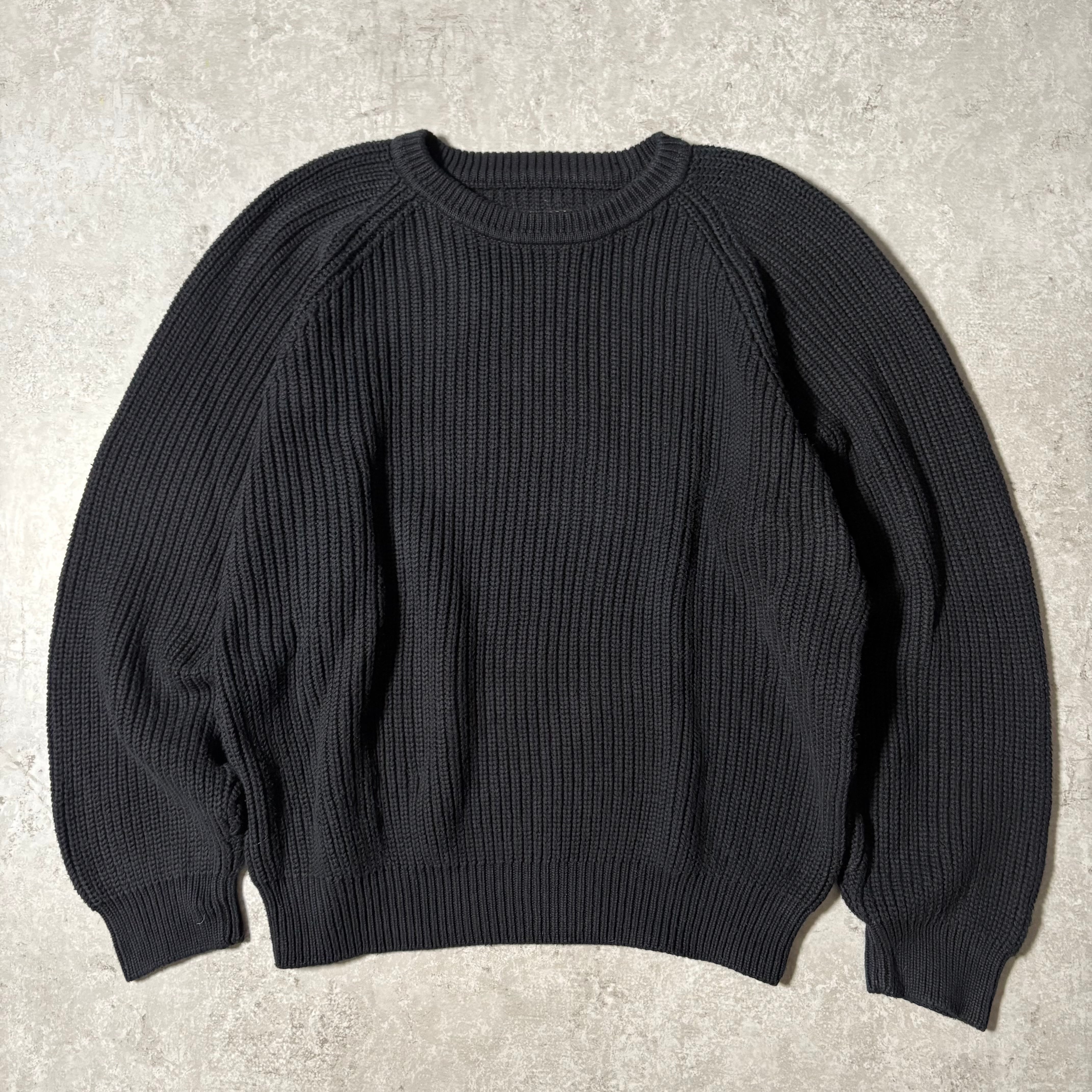 1990s "Eddie Bauer" Cotton Knit "Black‼︎"