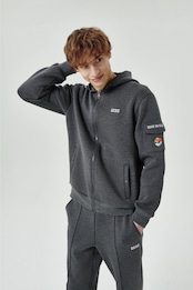 GOXO ゴーエックスオー フックスライスコージーポケットフードジップアップ チャコール