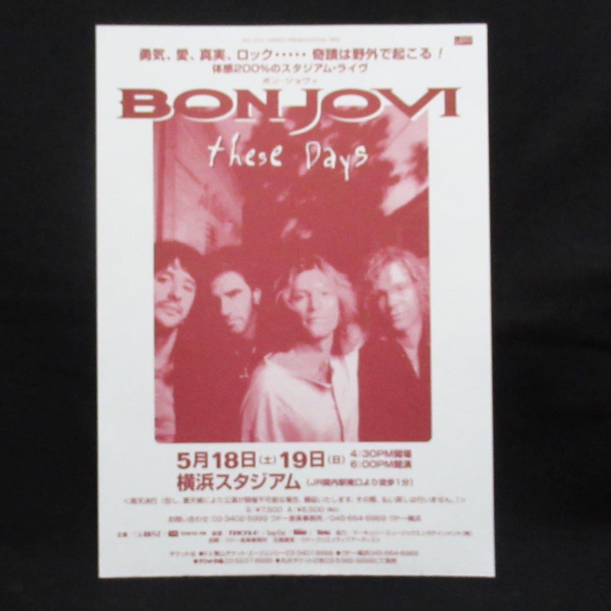 ボン・ジョビ BON JOVI 1996 コンサート・フライヤー【VINTAGE