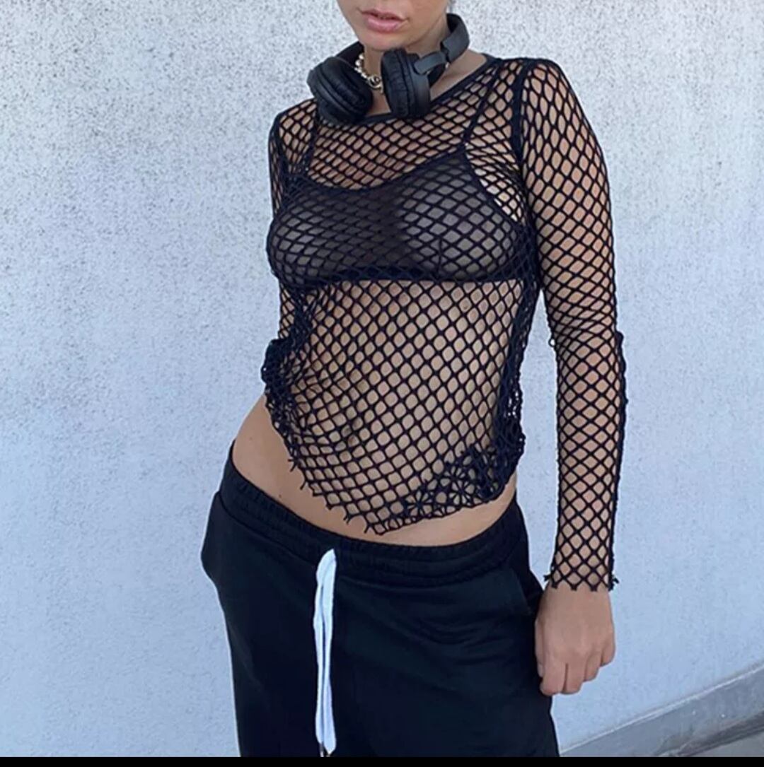 GOTH DARK / ロングスリーブ フィッシュネット TOP / GOTHIC ARMS