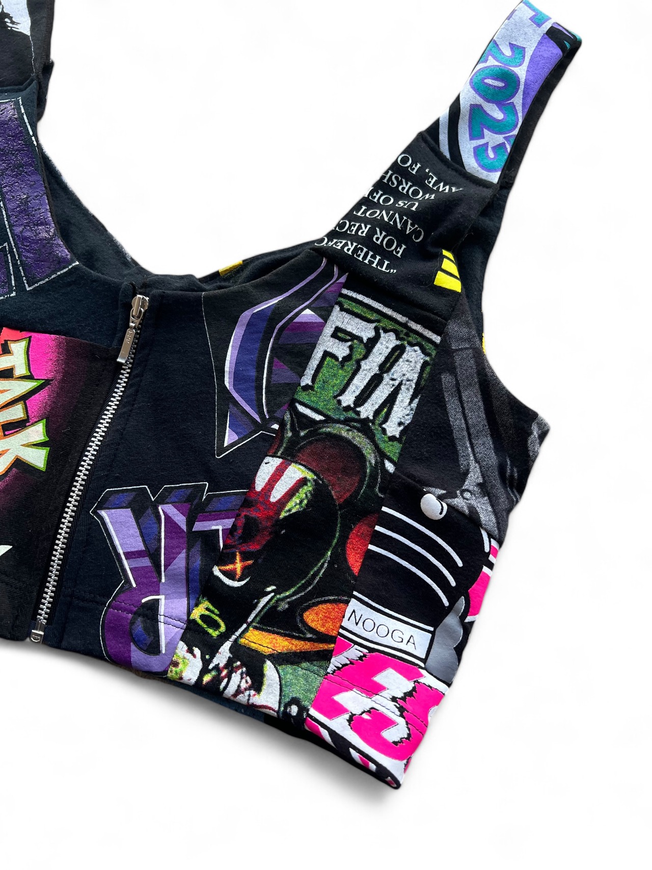 KOH ISHIGURO Upcycled "Print" Patchwork bustier - 6