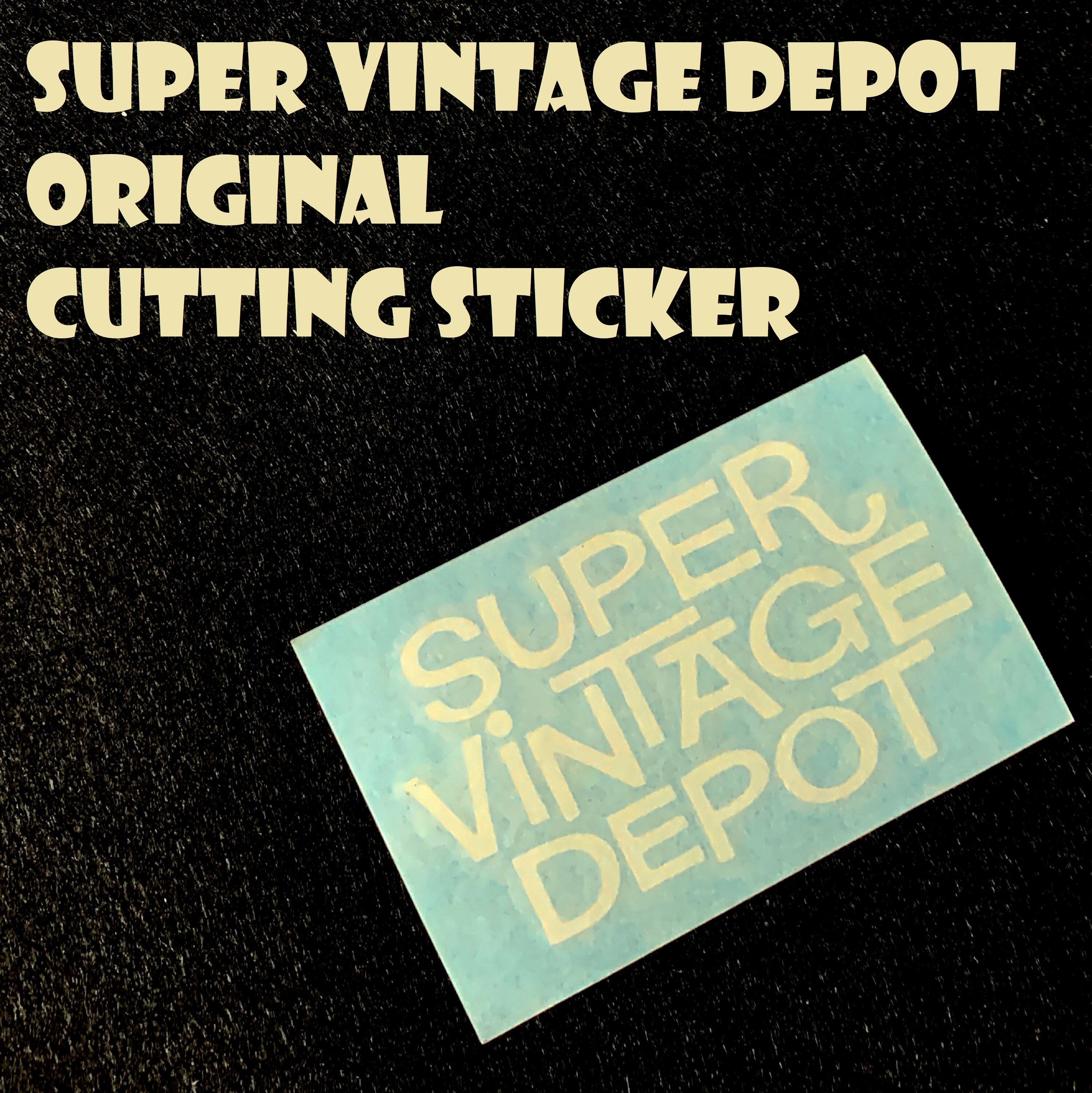 Super Vintage Depot オリジナルカッティングシール 耐候性 耐光性 耐水性 ステッカー ロゴ シート ビンテージ キャンプ シール スーパービンテージデポ Super Vintage Depot