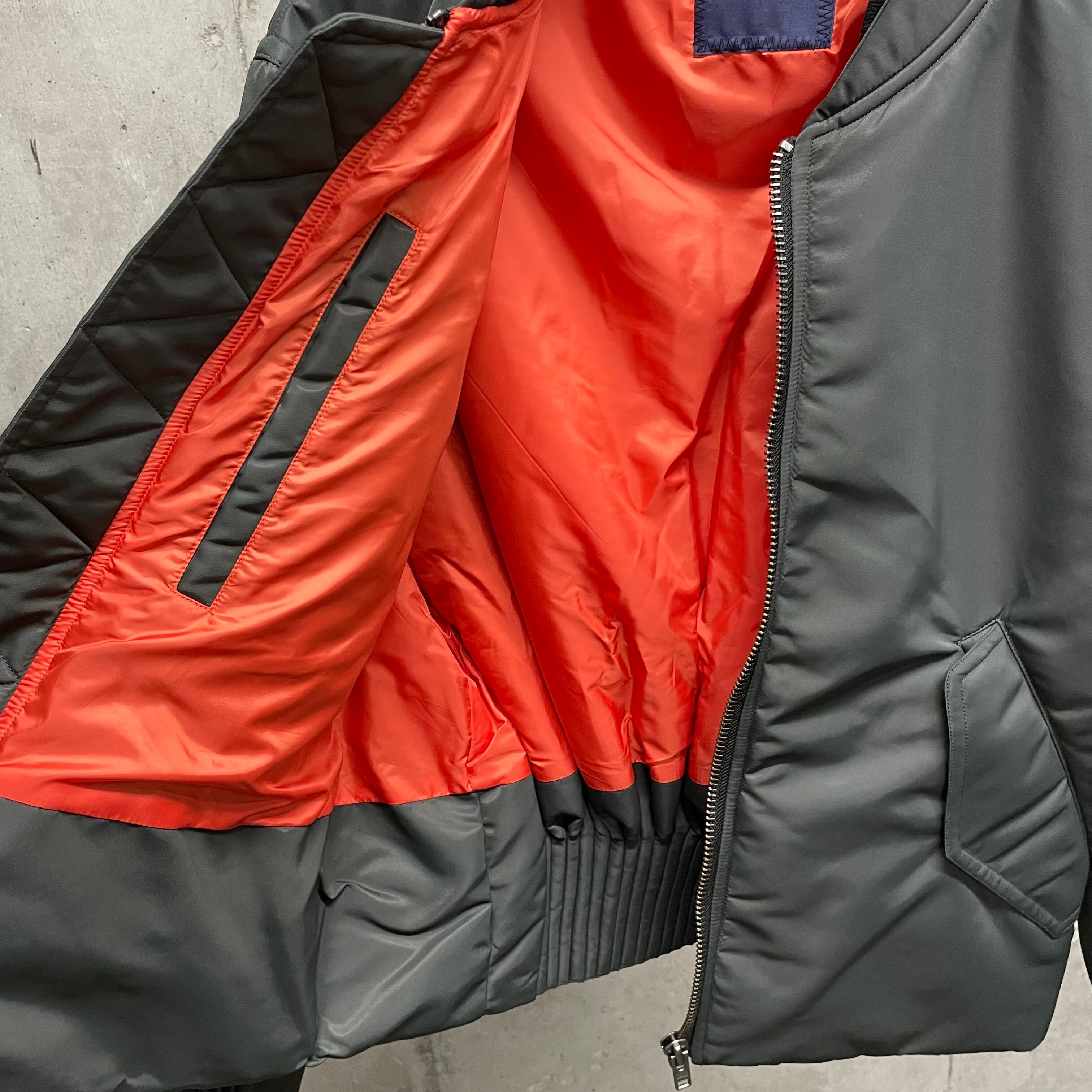 RAINMAKER】BUMPY GATHERED BOMBER JACKET_CHARCOAL | marfa store