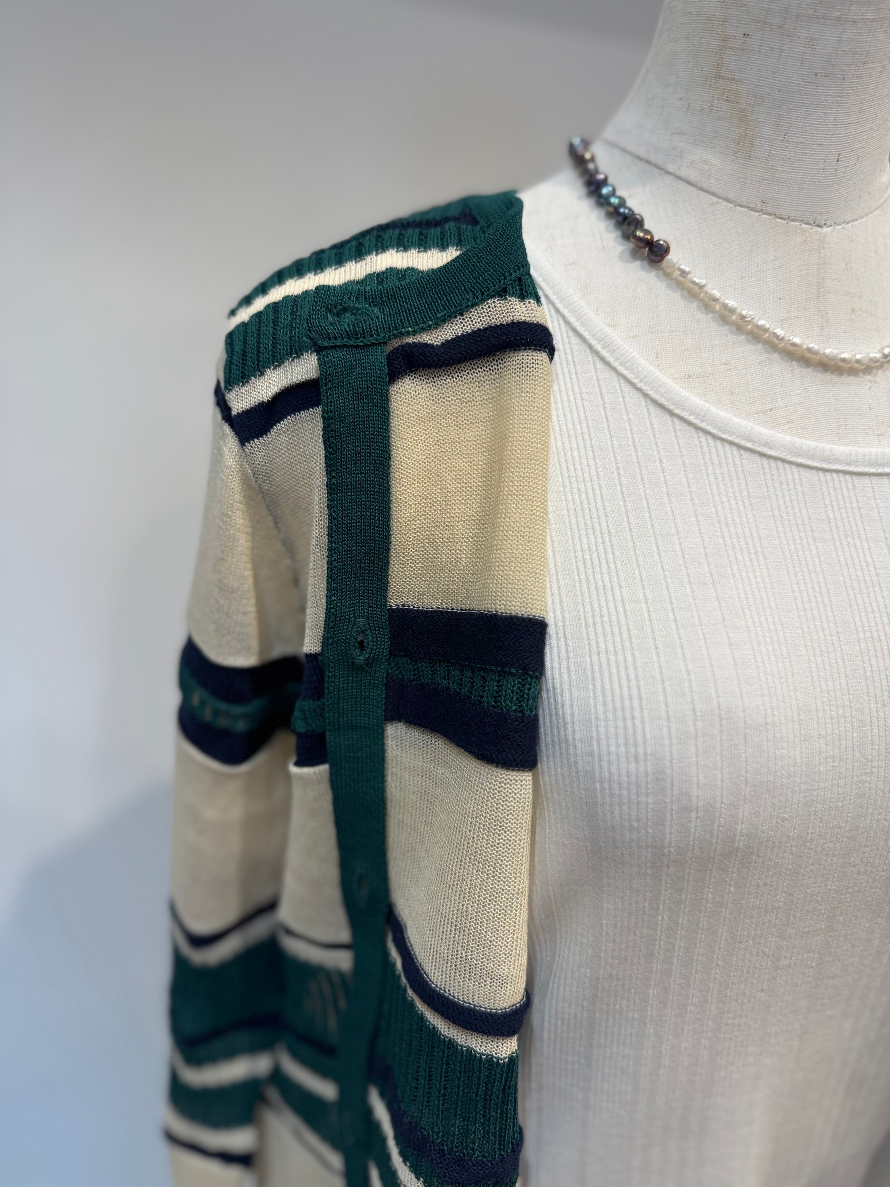 【CHIGNON】マルチボーダーカーディガン 9561-090