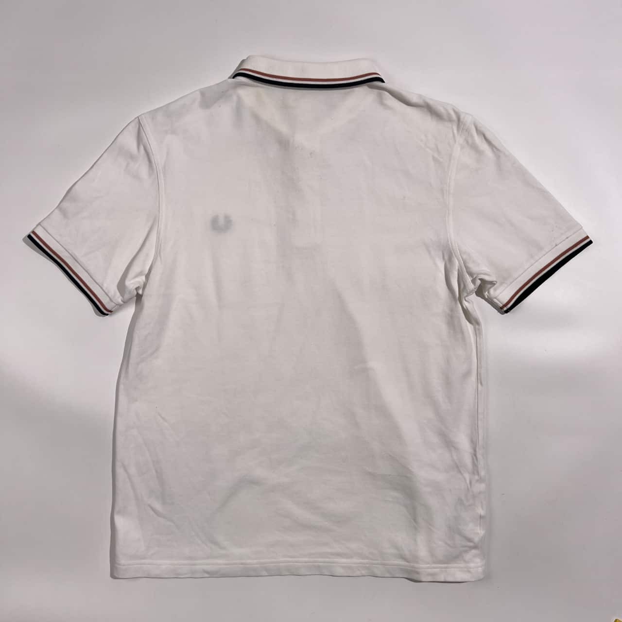 FRED PERRY フレッドペリー ティップライン 鹿の子 半袖 ポロシャツ L /ホワイト系 メンズ