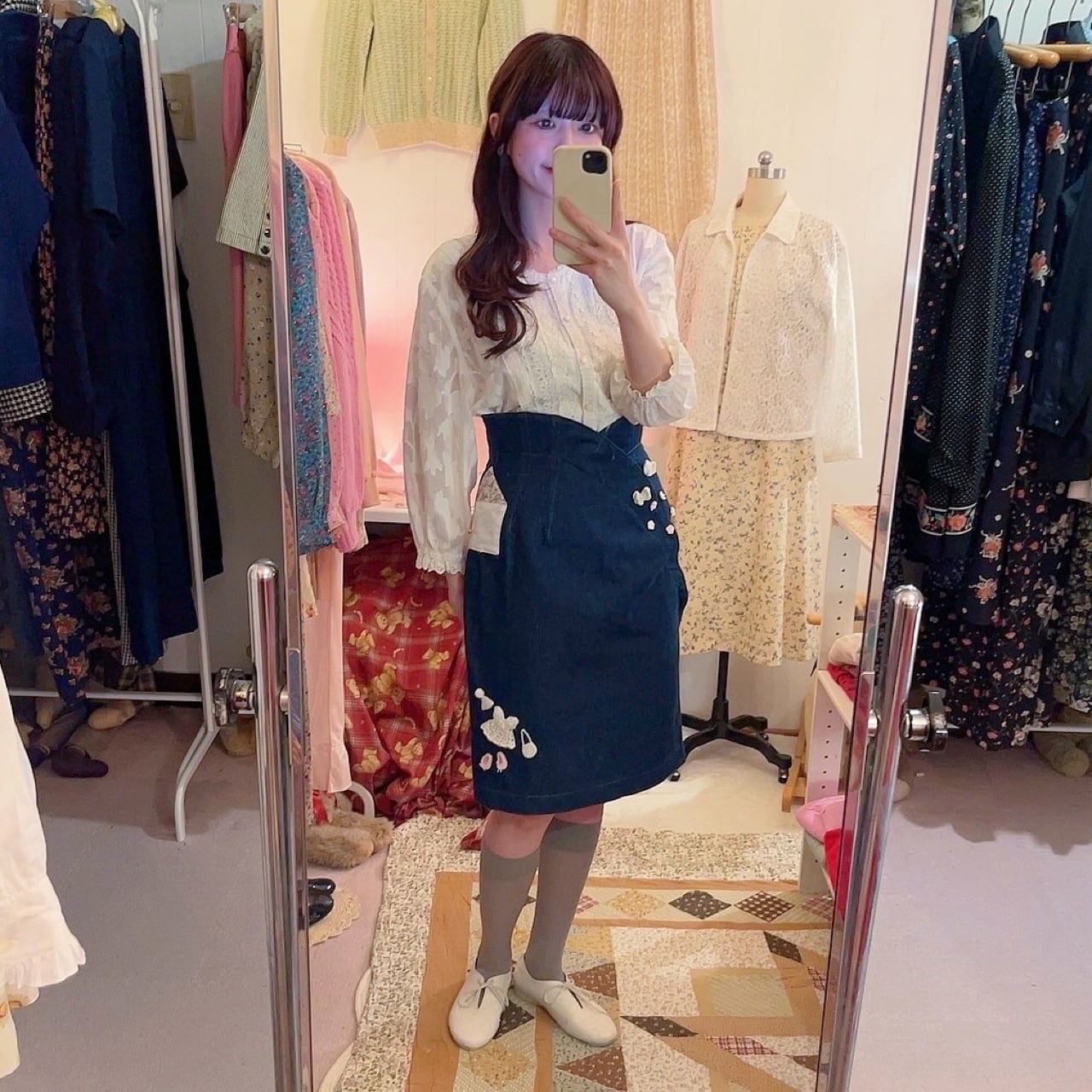 remake ✂︎ fairy's outing big buckle skirt