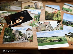 ＜セット商品（1）＞2021年「フランスの小さな村」ポストカードカレンダー + 壁フォト1枚のセット