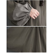 ボートネック バルーンスリーブ ワンピース 00176