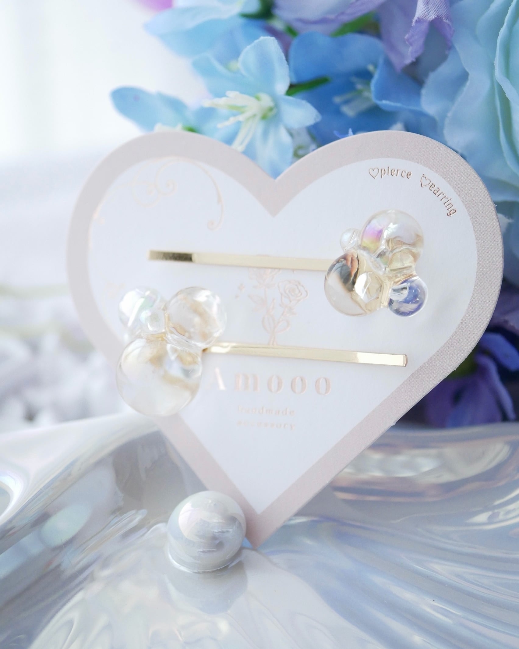 数量限定】8608 バブルマーメイドヘアクリップ/イヤリング | Amooo