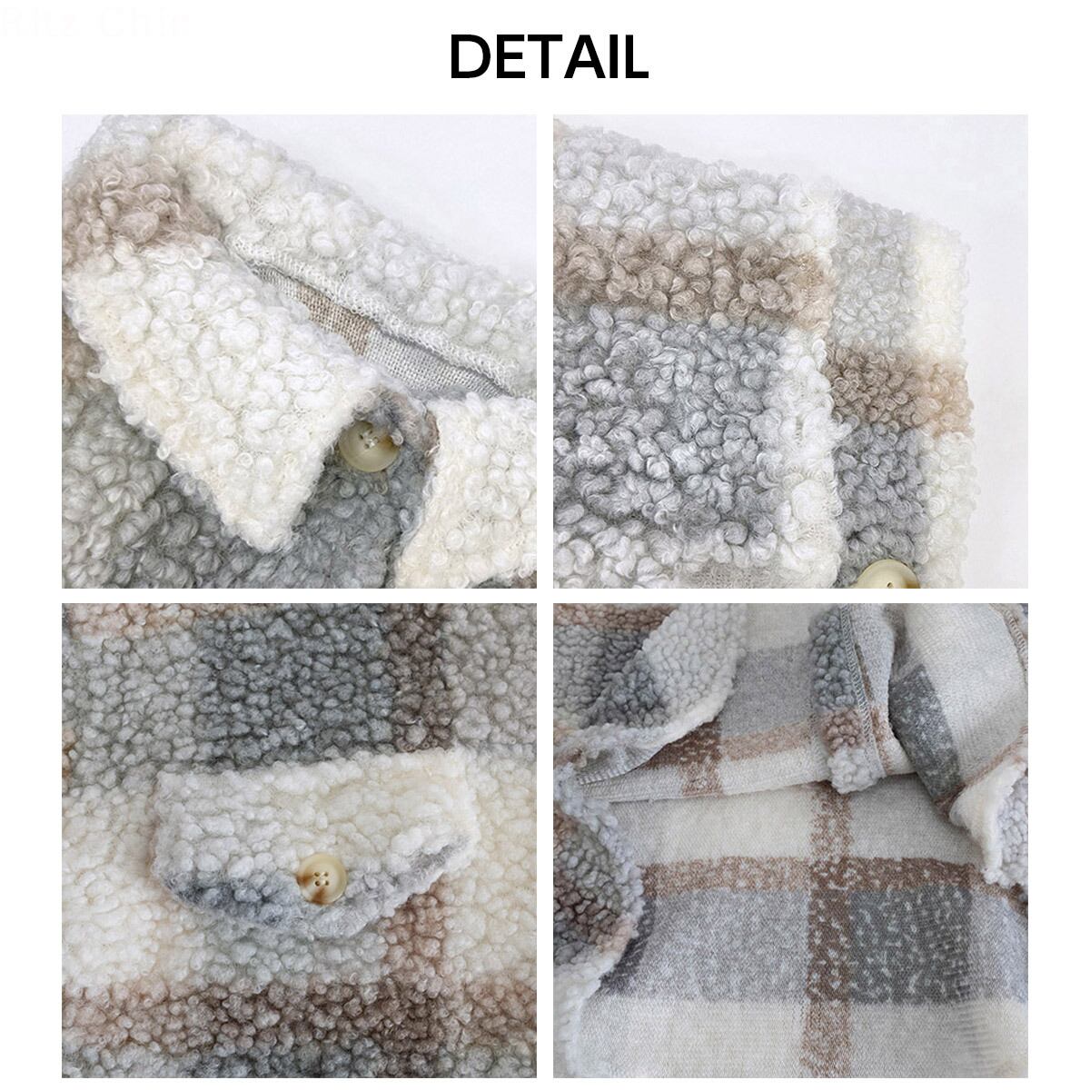 ボア ジャケット チェック柄 韓国風 レディース 春秋冬 きれいめ 大人 カジュアル おしゃれ 襟付き コーディガン 軽量 体型カバー ライトコート 大人可愛い 大人女子