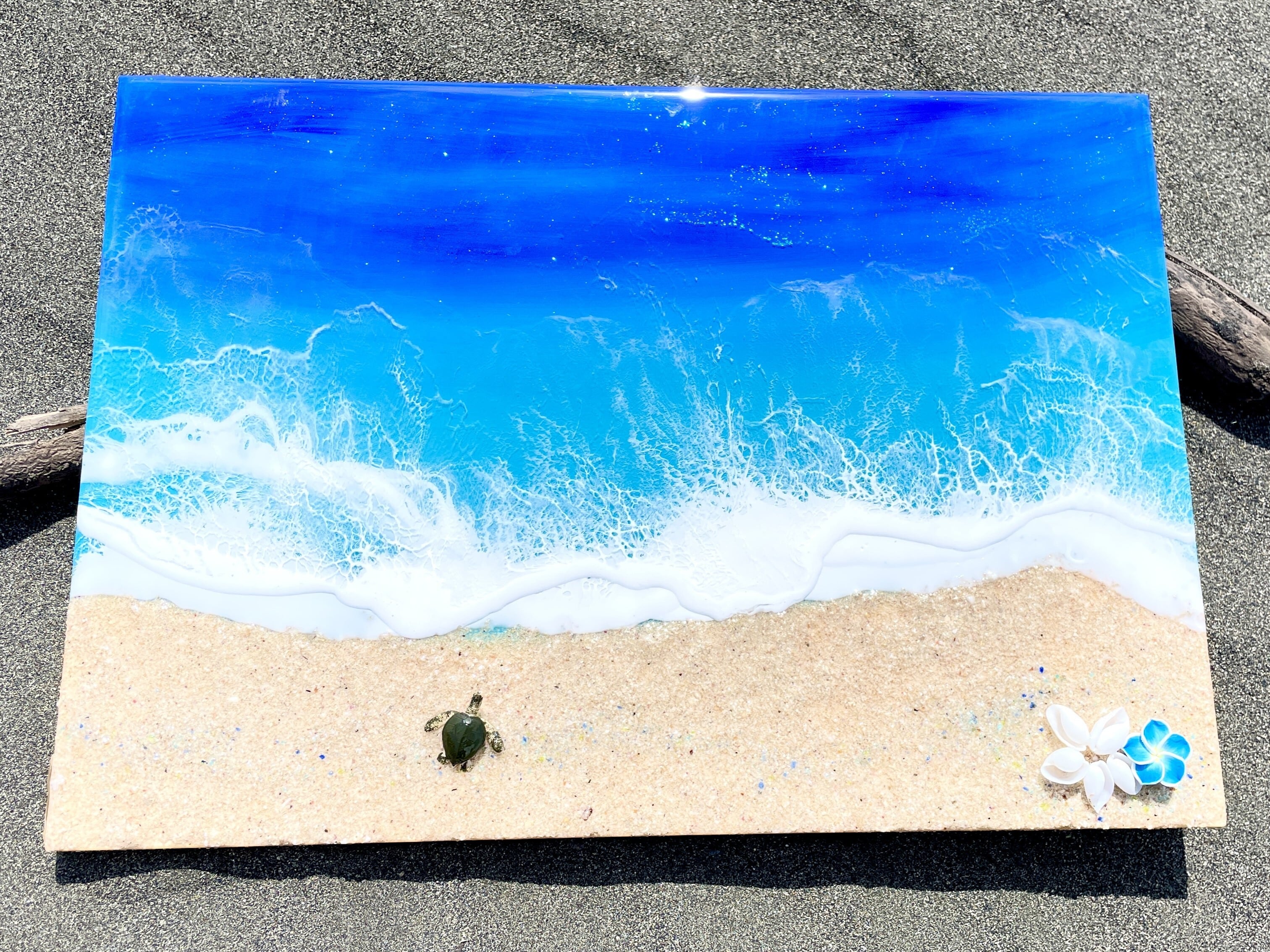 レジンアート 波パネル | 地球と人に、やさしい笑顔