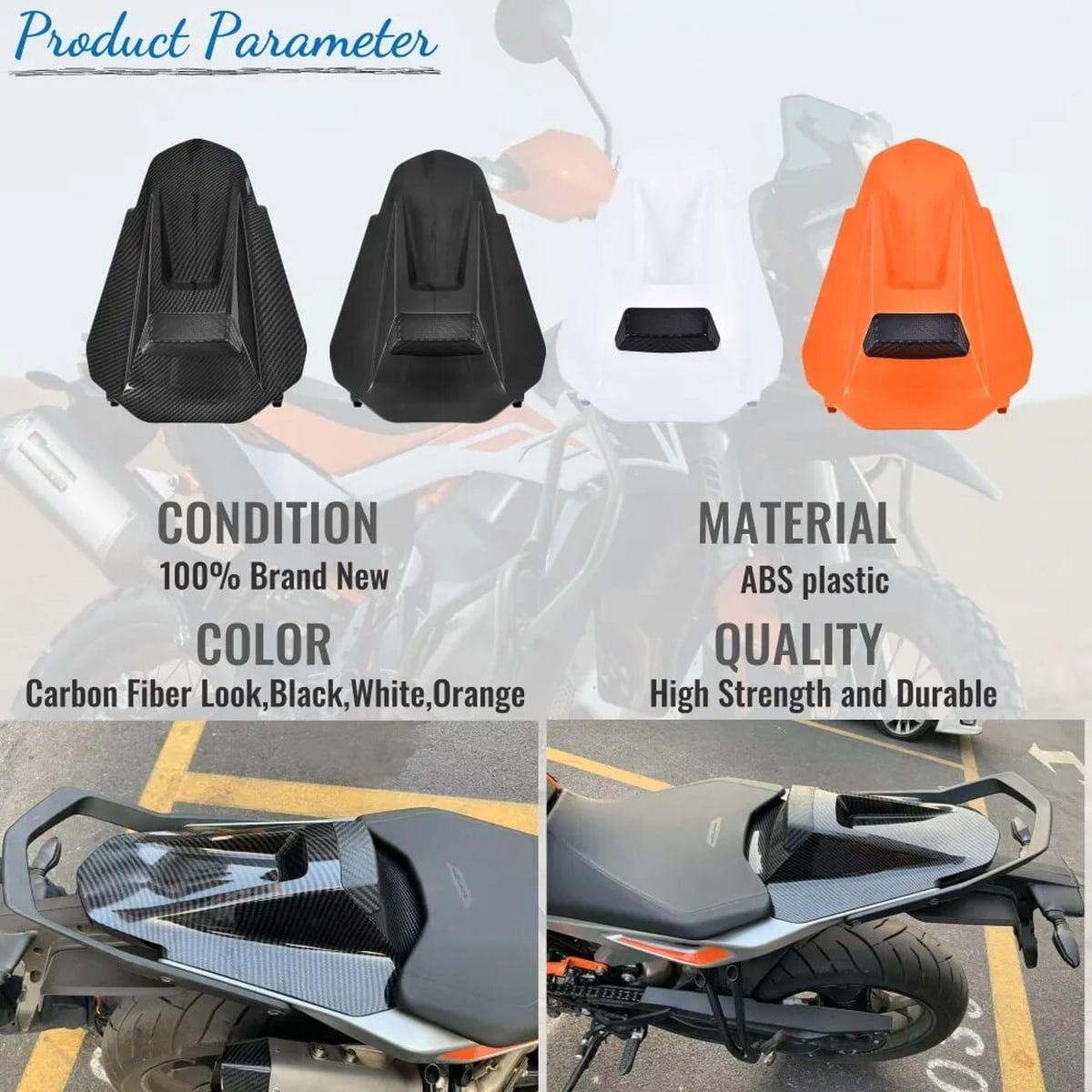 シングルシートカウル KTM Duke 790 890 カバー タンデム 4カラー ABS