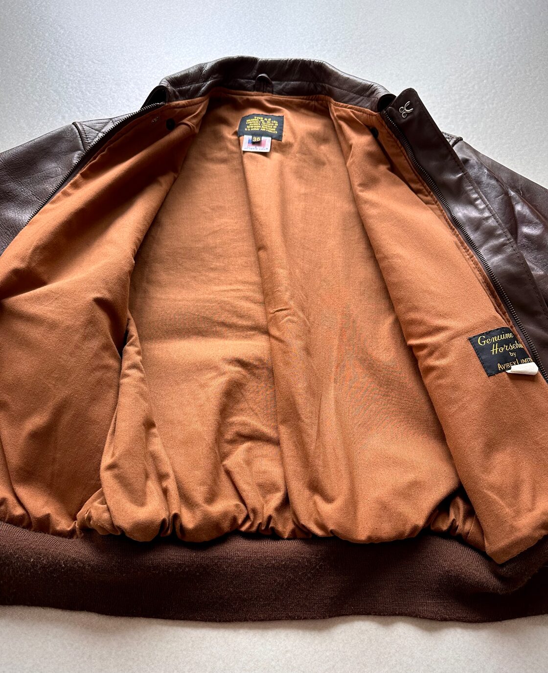 USA製 “ AVIREX LTD ” HORSE HIDE A-2 FLIGHT JACKET LIMITED OLD 