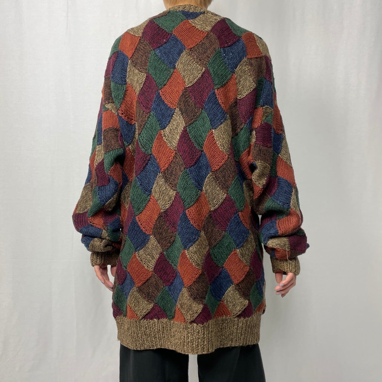 90年代 northern isles パッチワークパターン ラミー×コットン ハンド