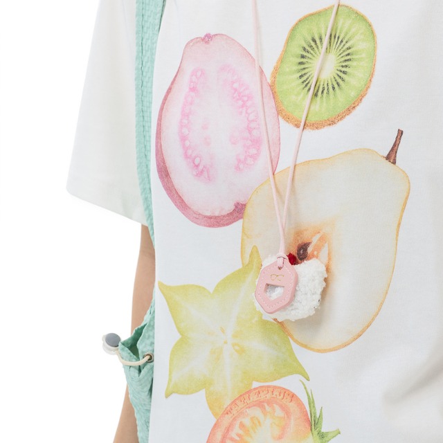 fruit print short-sleeved tee　フルーツプリント半袖ティー　J1906
