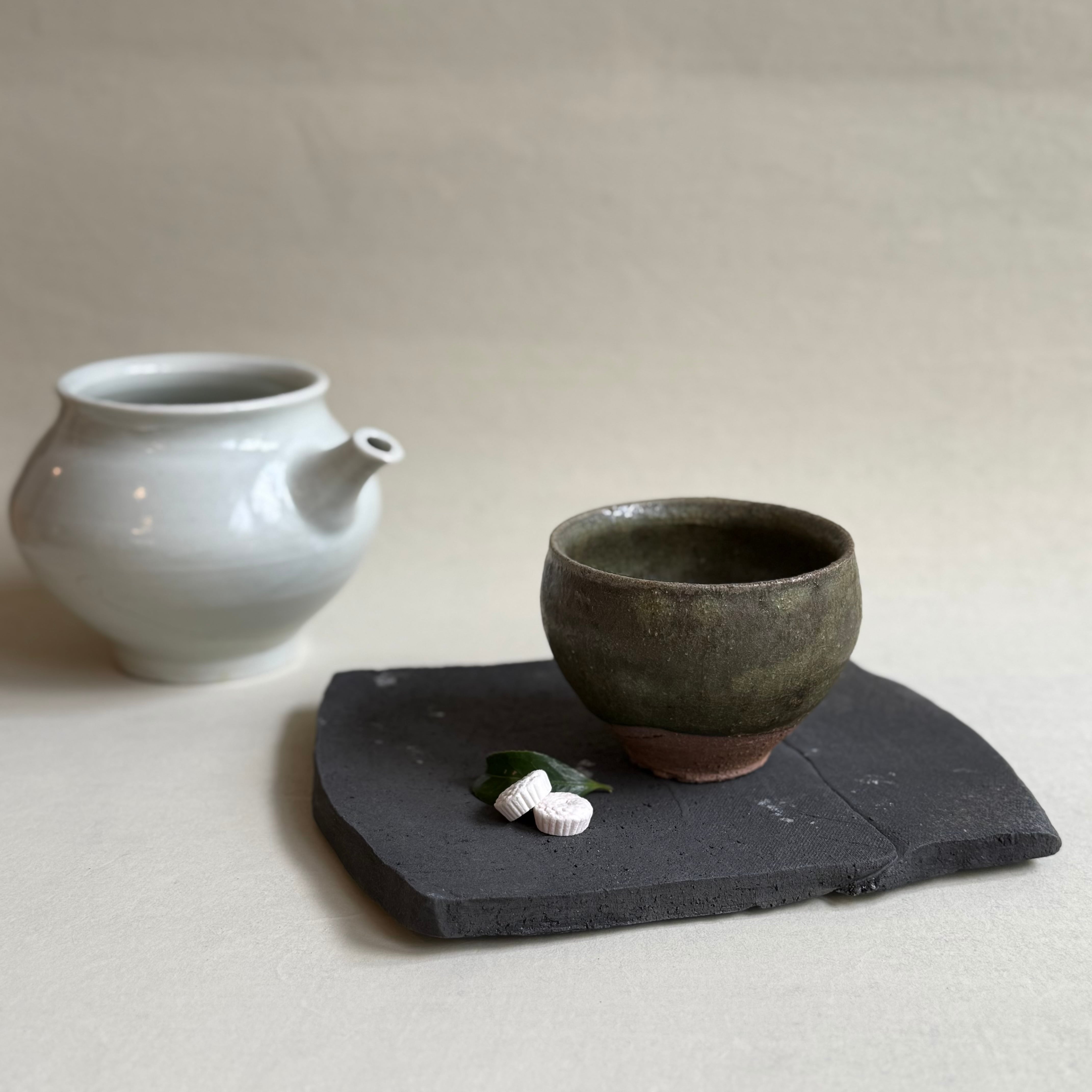 清水善行 須恵板皿 (小)