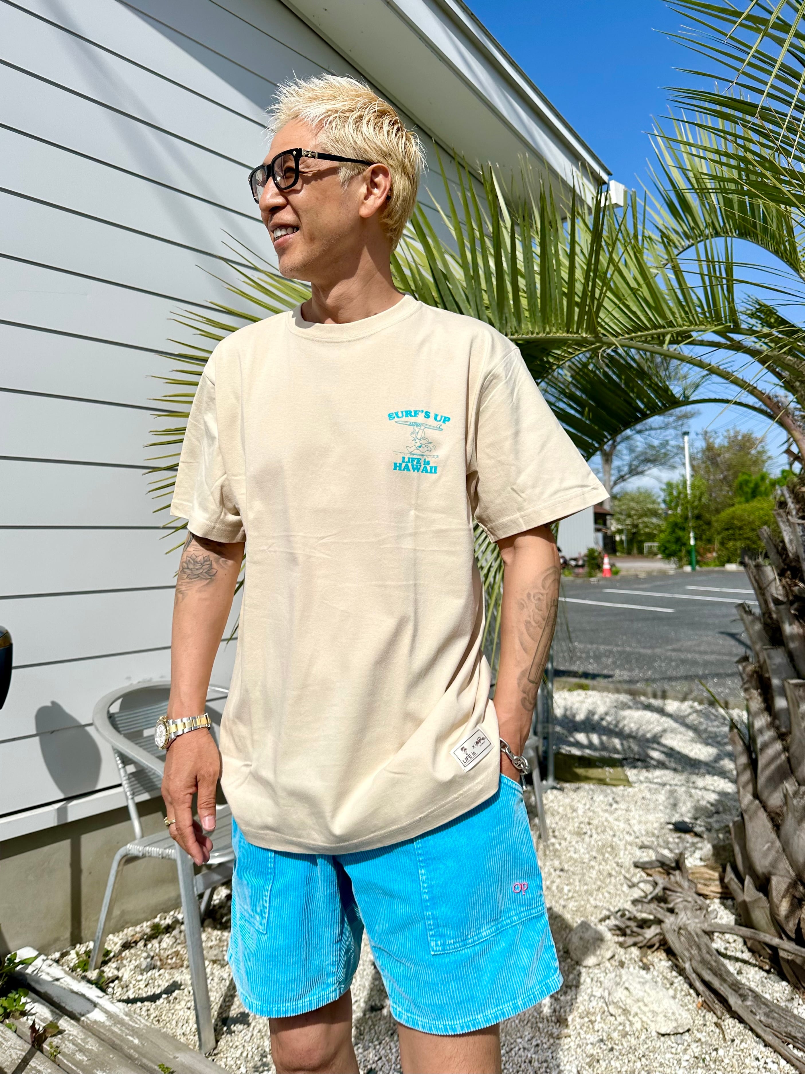 LIFE is × MAPUAコラボsurf's up半袖Tシャツ ¥4,990+tax(¥5,489)