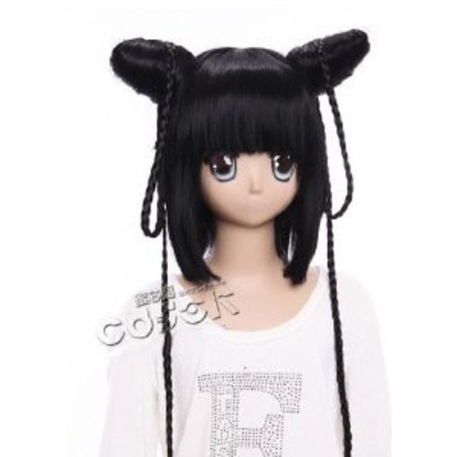 W224 黒執事 藍猫ランマオ 風 コスチューム コスプレウイッグ ウイッグネット ルガーノショップ