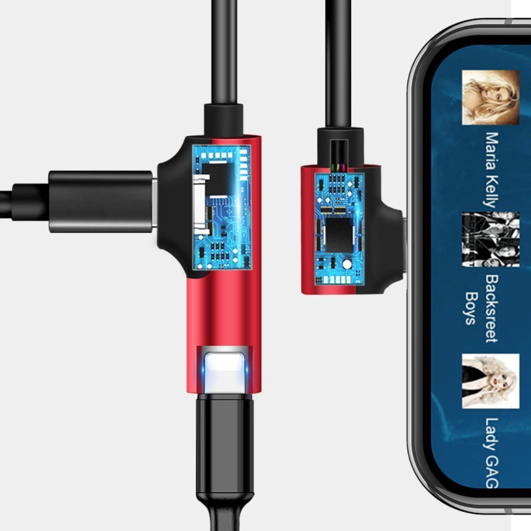 iPhone イヤホン変換アダプタ 充電しながら 変換ケーブル Lightning
