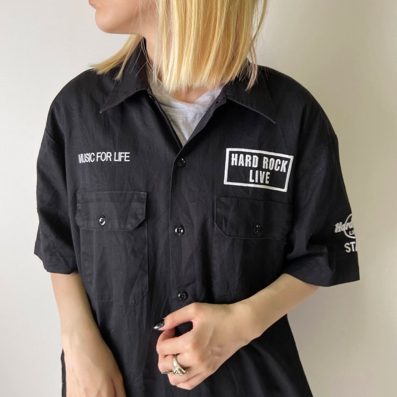Dickies ディッキーズ Hard Rock ハードロックカフェ STAFF 刺繍 半袖