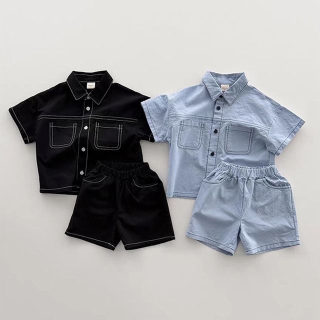 【BABY&KID】夏作定番コーデデニムセットアップ