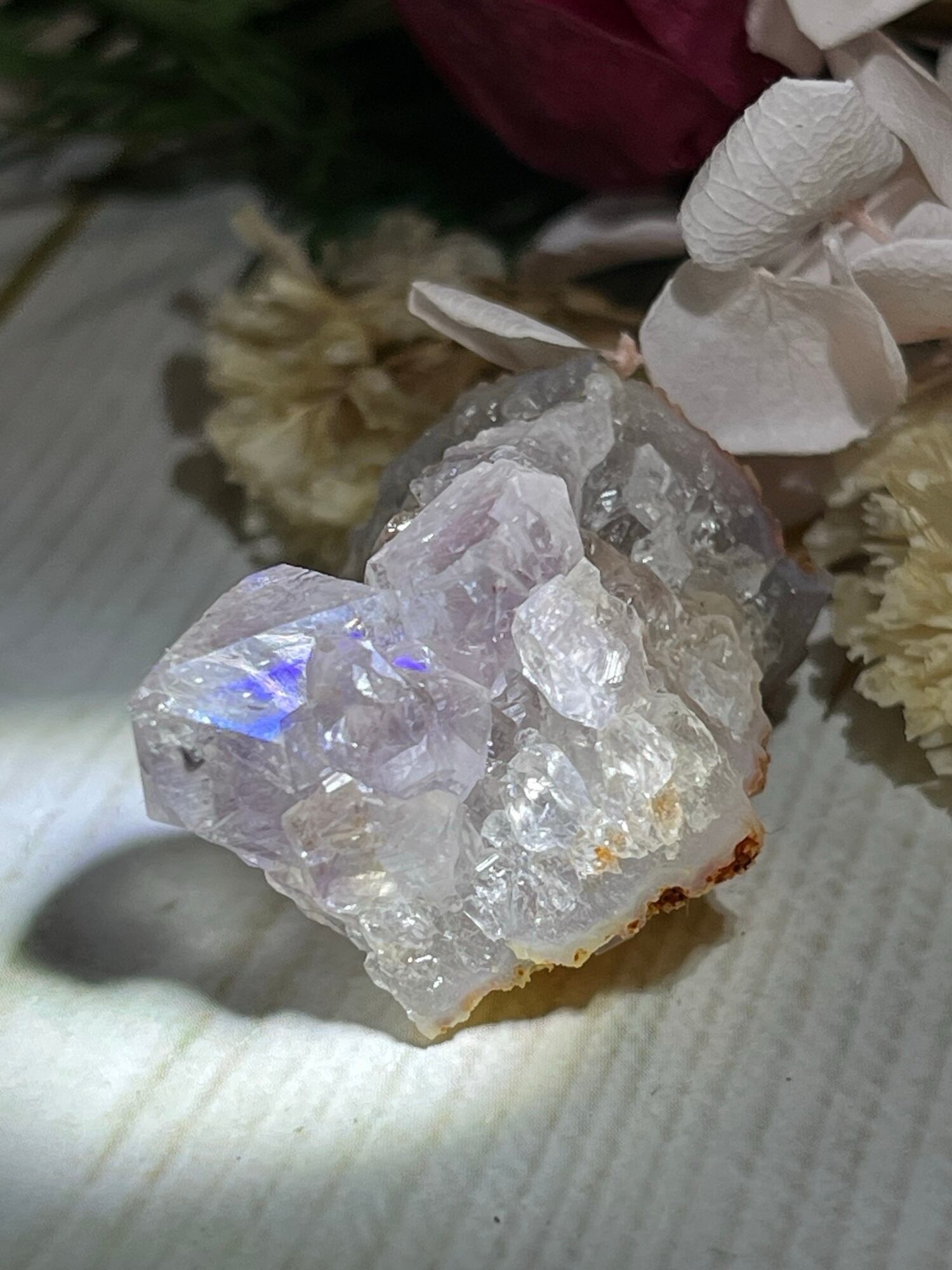 淡い紫水晶　アナンダライト　天然レインボー 淡い紫水晶アナンダライト天然レインボー 【公式通販】